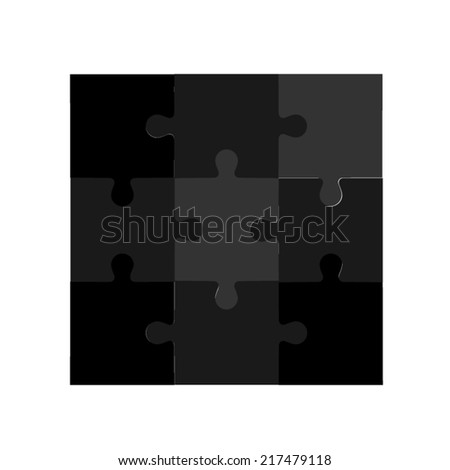 Template of abstract puzzle. 