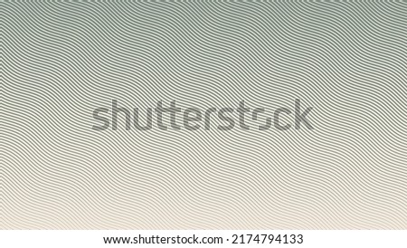 Parallel Hatching Wavy Ripple Lines Halftone Pattern Abstract Vector Smooth Gradient Pale Green Texture Isolated On Light Background. Half Tone Art Graphic Oblique Etching Strokes Aesthetic Wallpaper Royalty-Free Stock Photo #2174794133