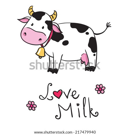 Cartoon cow  icon