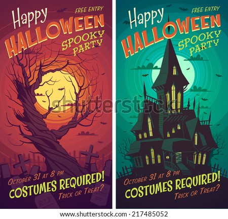 Halloween poster / card / background