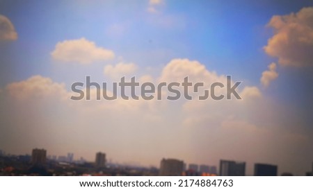 Defocused abstract background of panoramic sky, with very beautiful cloud patterns.