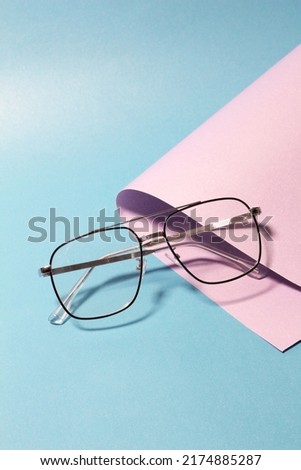 Eyeglasses vibrant background concept photo styling