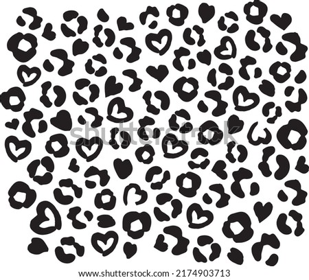 Cheetah Heart Print Pattern Vector Seamless Leopard Heart Print  Royalty-Free Stock Photo #2174903713