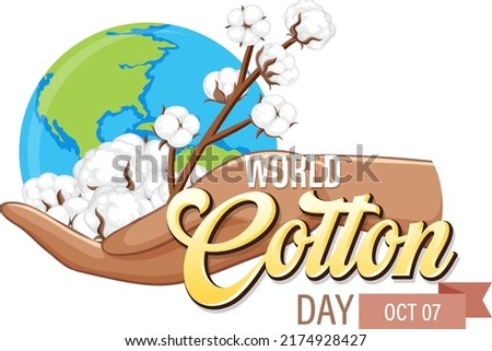 World Cotton Day October 7 Banner Design illustration
