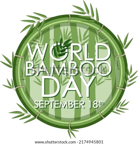 World Bamboo Day September 18 illustration