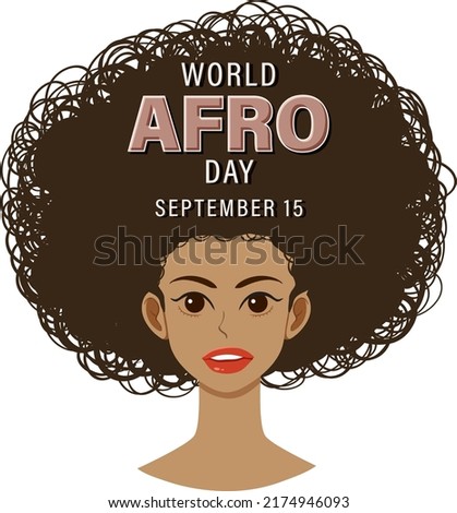 World Afro Day September 15 Banner Design illustration