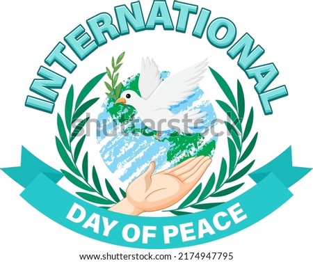 International day of peace banner design illustration