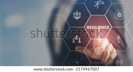 Resilience business for sustainable and inclusive growth concept. The ability to deal with adversity, continuously adapt and accelerate disruptions, crises. Build resilience in organization concept. Royalty-Free Stock Photo #2174967007