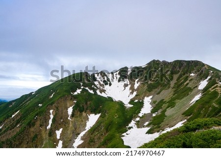 Early Summer Southern Alps, Mt. Senjogatake, 100 Famous Mountains of Japan Royalty-Free Stock Photo #2174970467
