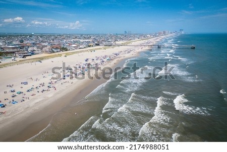 Aerial Drone of Ocean City New Jersey  Royalty-Free Stock Photo #2174988051