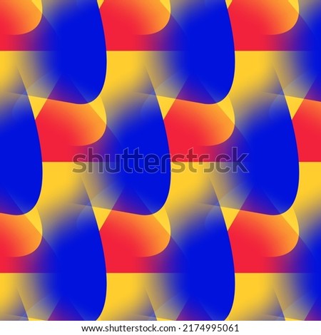 yellow red and blue abstract kaleidoscope suitable for tile background and pattern