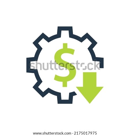 Reduce maintenance cost icon. Clipart image isolated on white background Royalty-Free Stock Photo #2175017975