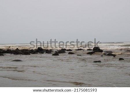 Beach rock landscape picture. A beautiful view of beach.
