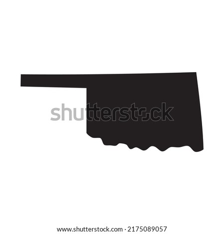 Map of the us state of Oklahoma. Vector image