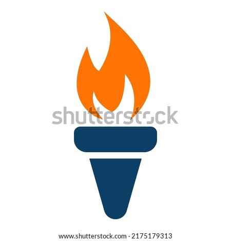 Torch icon isolated on white background