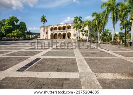 Alcazar de Colon, Diego Columbus residence situated in Spanish Square. Colonial Zone of the city, declared. Santo Domingo, Dominican Republic. Royalty-Free Stock Photo #2175204685