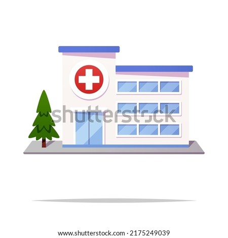 Hospital building vector isolated illustration
