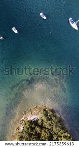 Ocean sea blue green surf surfboard rock landscape sky drone foam wave waves Sydney Australia boat sailboat sailing bridge 