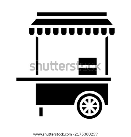 Food stand icon. Burger Stall sign. vector illustration