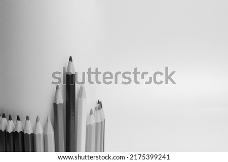 Pencils on white background. Education concept.