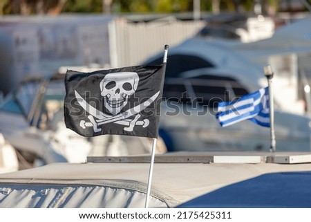 pirates flag on the boat