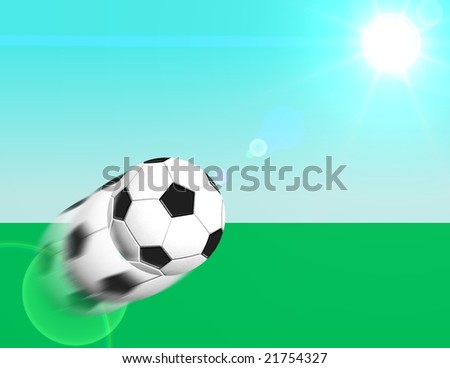 soccer ball background with copy space