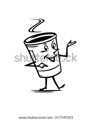 Mister Coffee - Retro Clipart Illustration