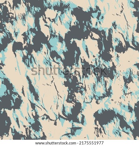 Vector Tie Dye Shirt. Aqua Summer Print. Space Dye Print. Seamless Hand Painted Colored Design. Dyed Batik. Teal Wet Art Texture. Watercolor Design. Trendy Grunge Ethnic Texture. Royalty-Free Stock Photo #2175551977