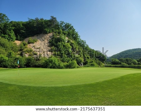 This is a picture of green of golf field.