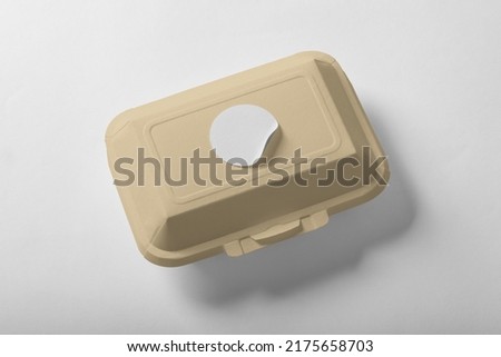 Takeaway food container box mockup with copy space for your logo or graphic design