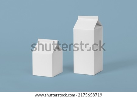 Milk container box packaging mockup with copy space for your logo or graphic design