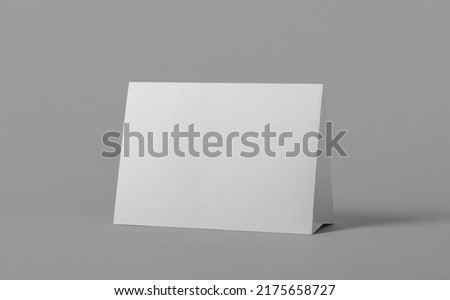 Table tent card mockup template with copy space for your logo or graphic design