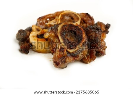 Delicious cooked  bone marrow beef