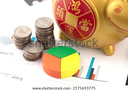 Market share of financial savings.The Chinese characters in the picture mean "good luck comes first"