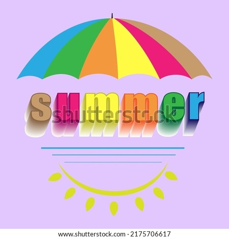 colorful summer banner for decorating social networks, fliers