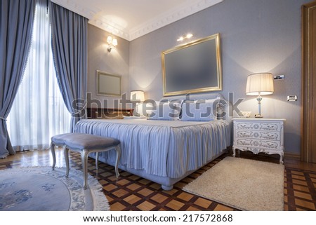 Interior of a classic style bedroom in luxury villa 