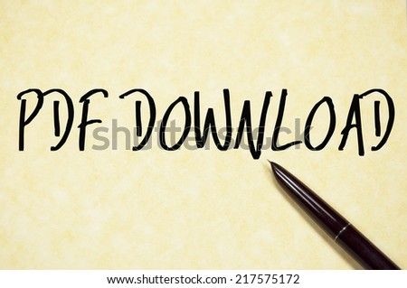 PDF download text write on paper 