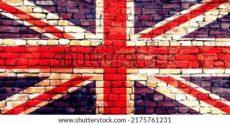 Flag of the United Kingdom Boris Johnson leave Royalty-Free Stock Photo #2175761231