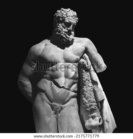 Greek statues thinkers sages vintage picture 
 Royalty-Free Stock Photo #2175771779