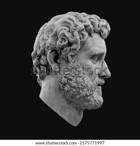 Greek statues thinkers sages vintage picture 