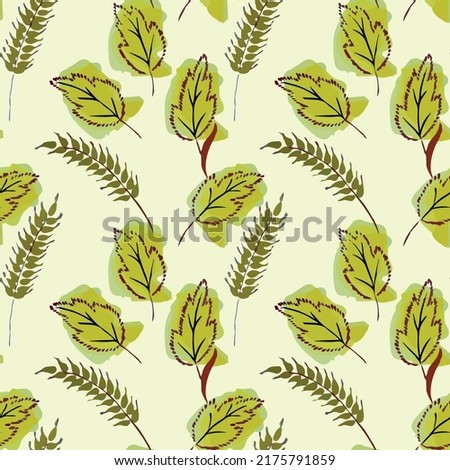 Seamless vector vintage pattern with flowers and leaves
