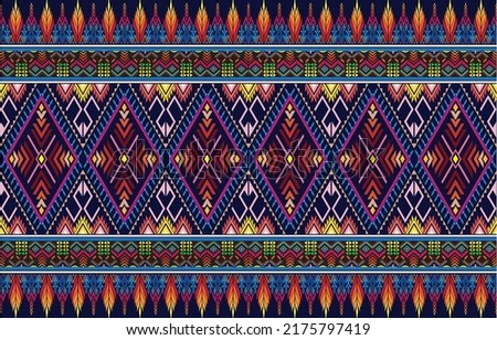 Seamless Textures with ethnic patterns. Navajo geometric abstract print. Decorative decoration with a rustic feel. The design is inspired by Native Americans. Colors are black and white.
