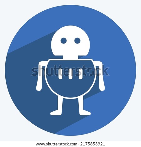 Icon Robot. suitable for Programming symbol. long shadow style. simple design editable. design template vector. simple symbol illustration