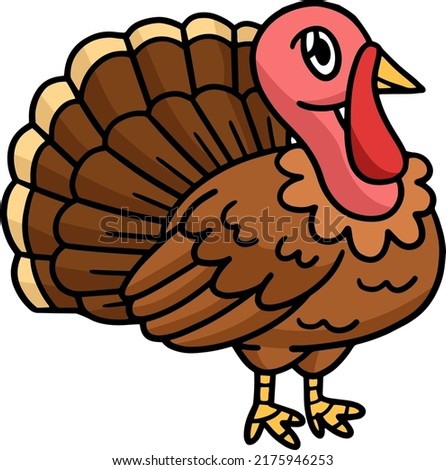 Thanksgiving Turkey Cartoon Colored Clipart