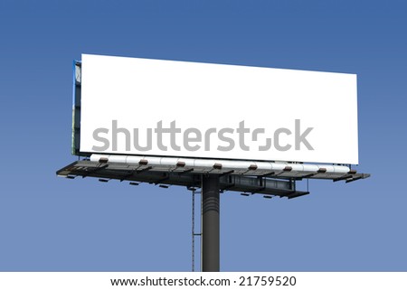 Large isolated billboard
