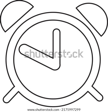 Simple Time icon template color editable. Time Inspection symbol vector sign isolated on white background line art.eps
