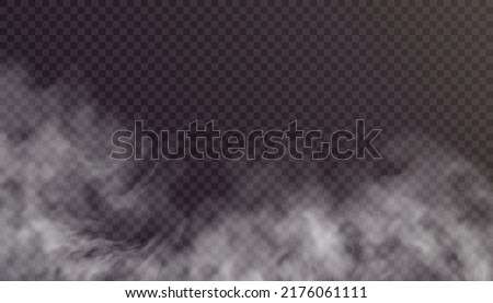 Translucent smoke isolated on a transparent background. Steam effect special effect. Vector texture of steam, fog, cloud, smoke.	
