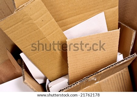 fine image closeup of recycling cardboard