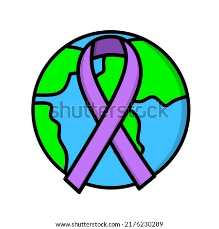 world cancer day illustration on white background, banner 