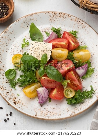 Tomato salad with feta cheese